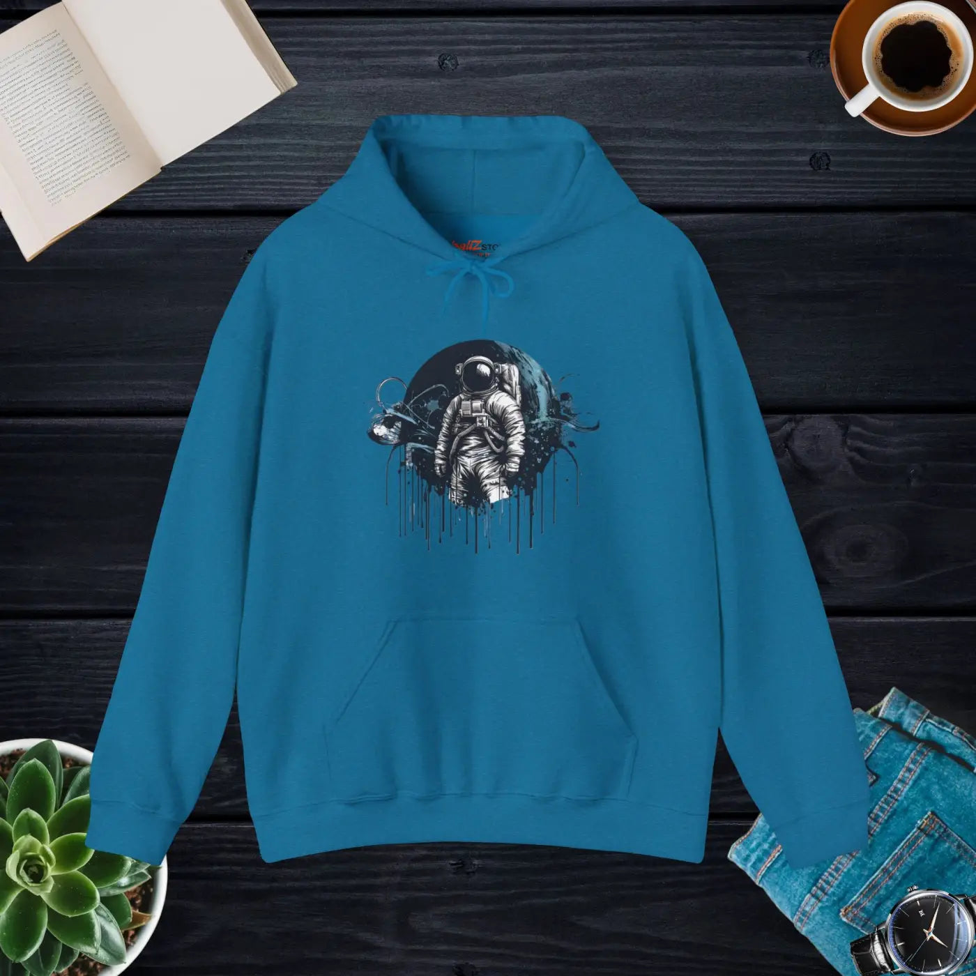 Astronaut in Space Hoodie – Eco-friendly Gift - Dipaliz