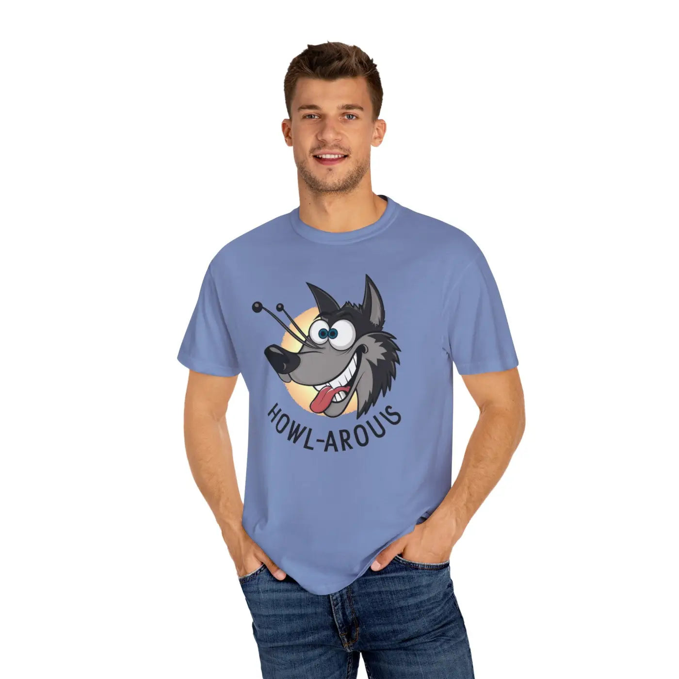 Funny Howlarious Wolf Cotton Tee – Eco-friendly - Dipaliz