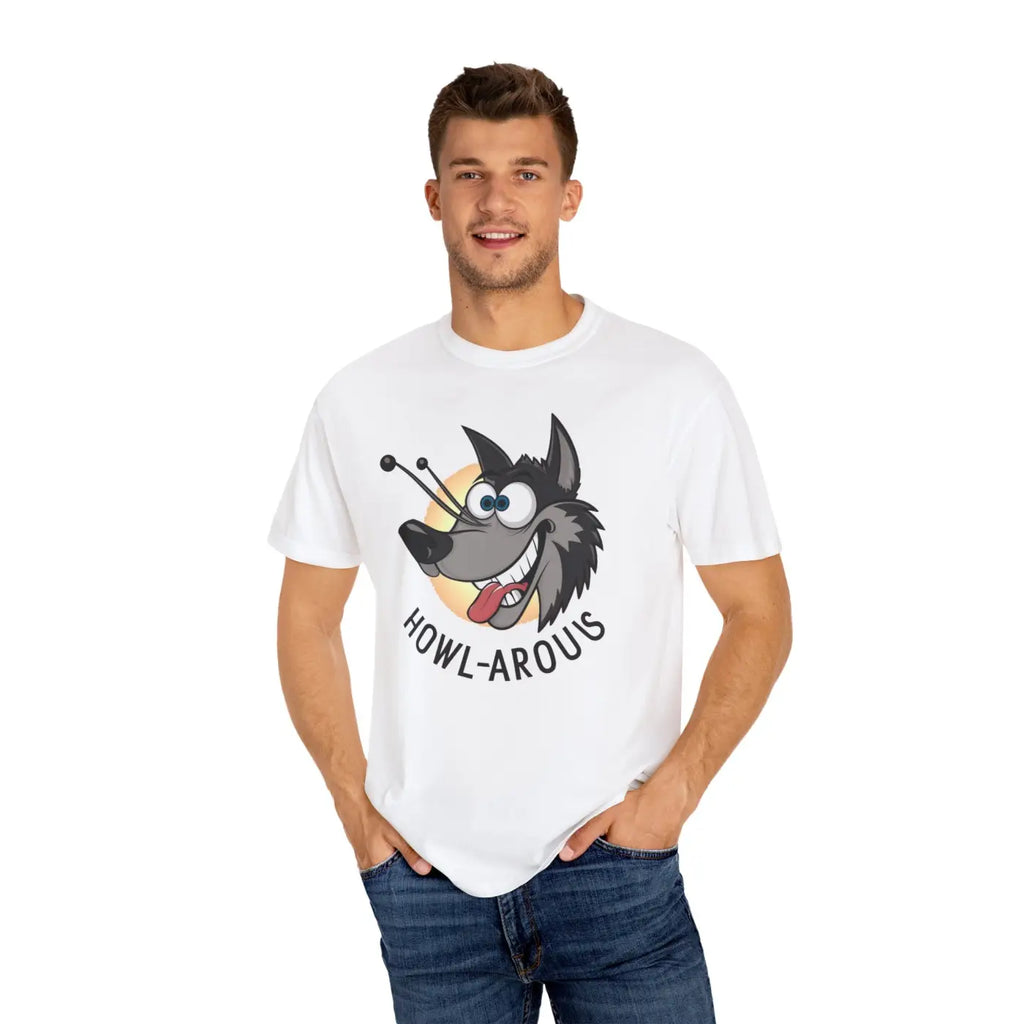 Funny Howlarious Wolf Cotton Tee – Eco-friendly - Dipaliz