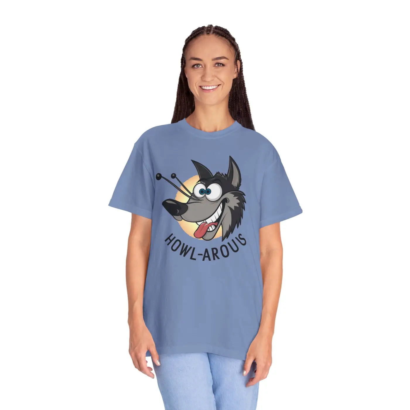 Funny Howlarious Wolf Cotton Tee – Eco-friendly - Dipaliz