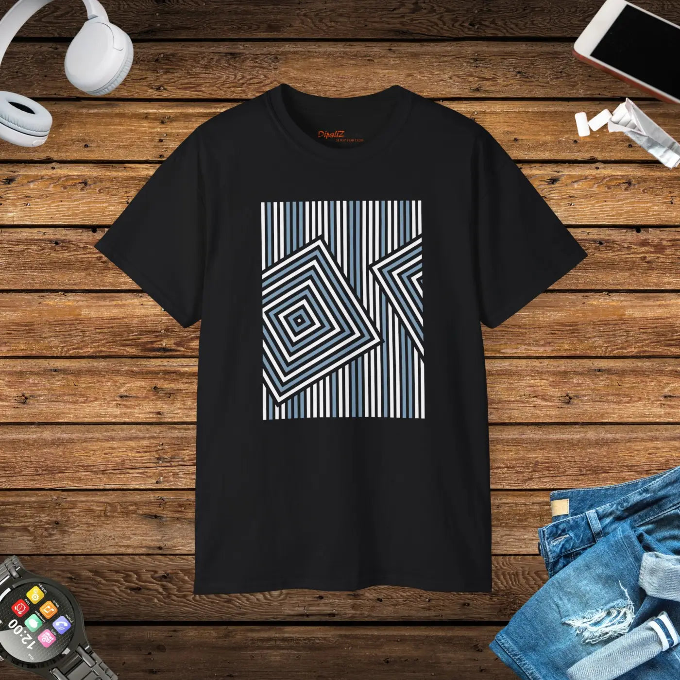 Abstract Lines T-shirt – Eco-friendly Clothing - Dipaliz
