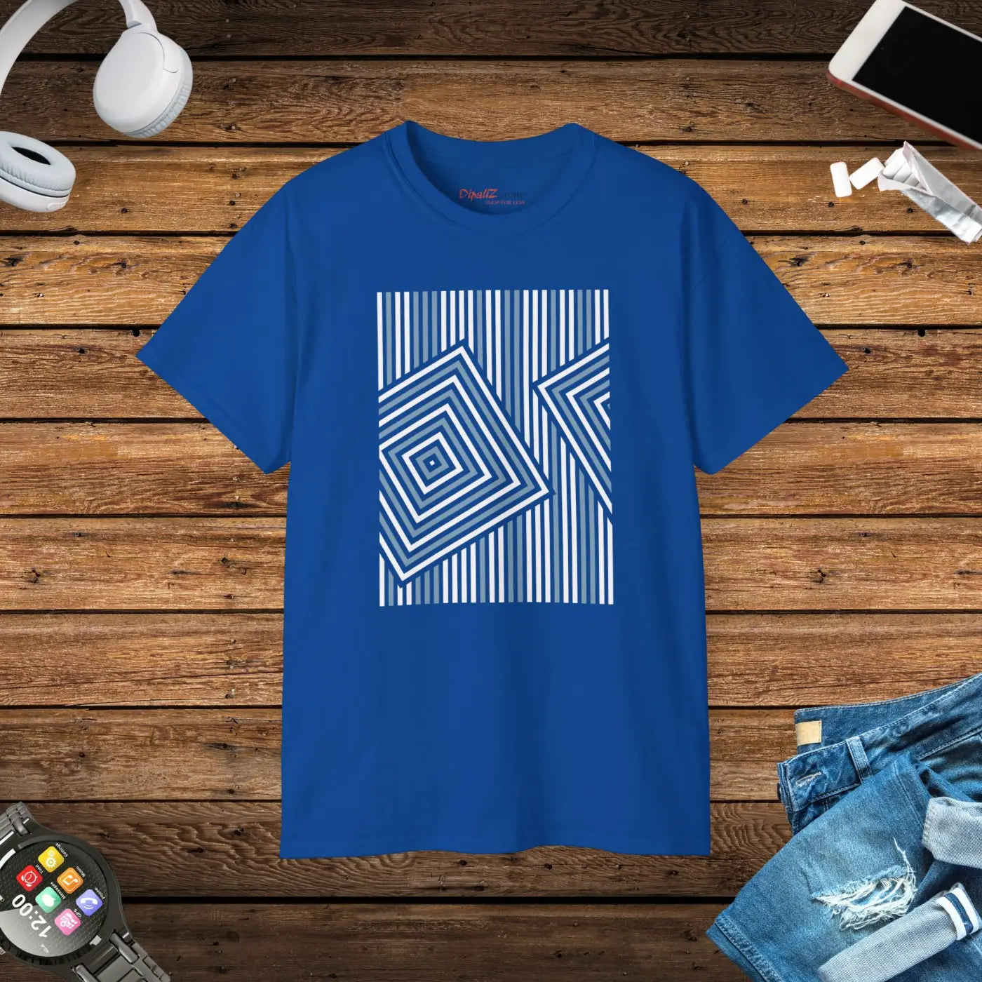 Abstract Lines T-shirt – Eco-friendly Clothing - Dipaliz