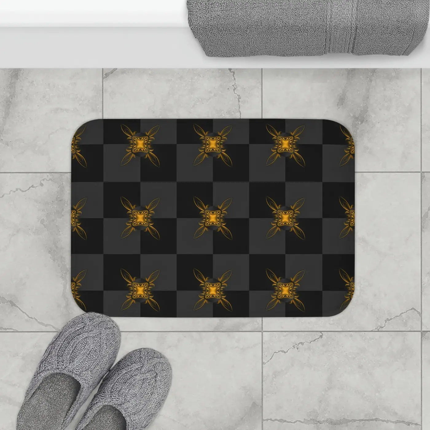 Abstract Pattern Bath Mat – Eco-friendly Gift - Dipaliz