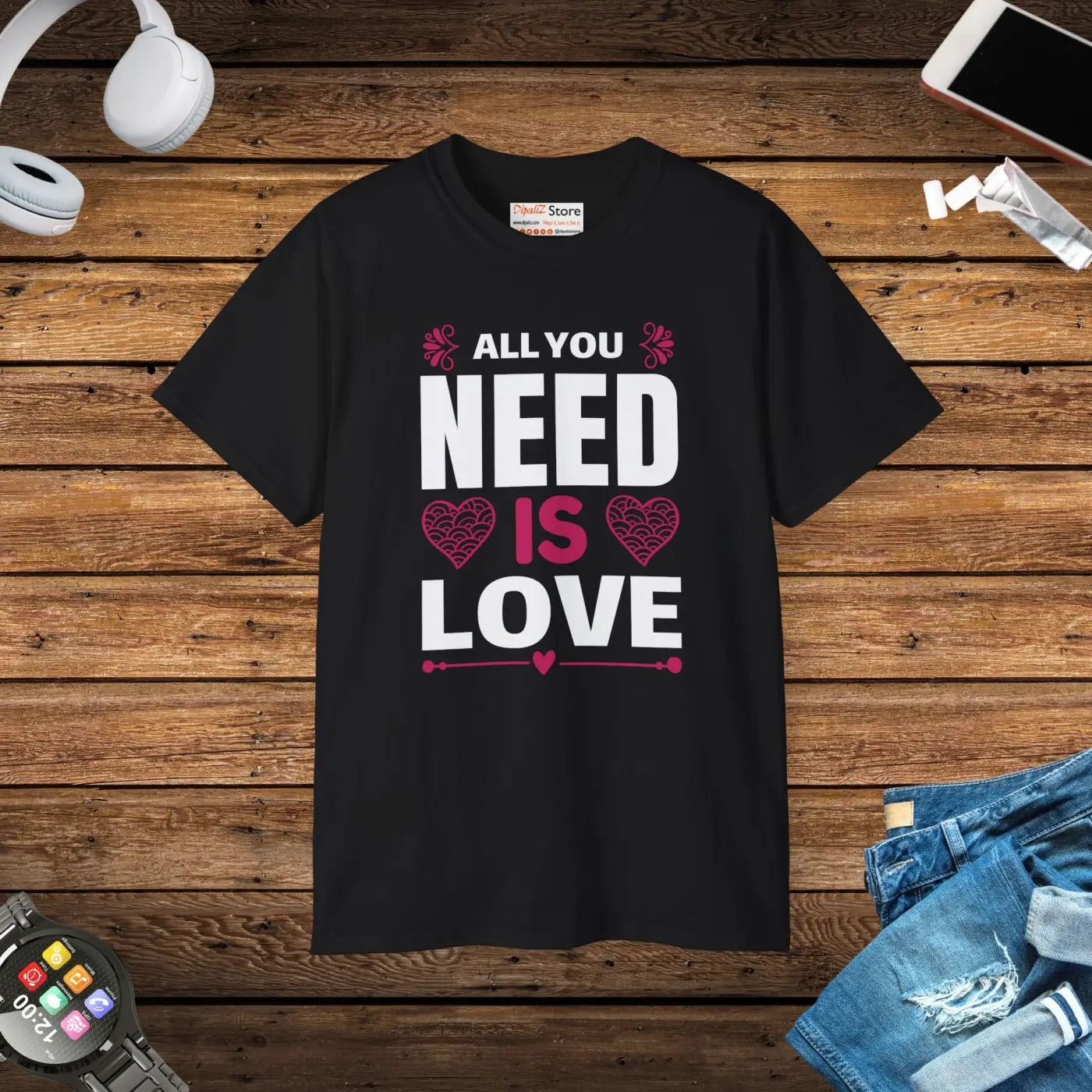 All you Need is Love Tee – Eco-friendly Gift - Dipaliz