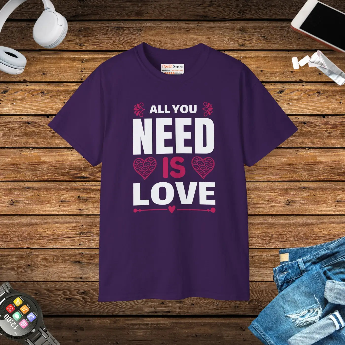 All you Need is Love Tee – Eco-friendly Gift - Dipaliz