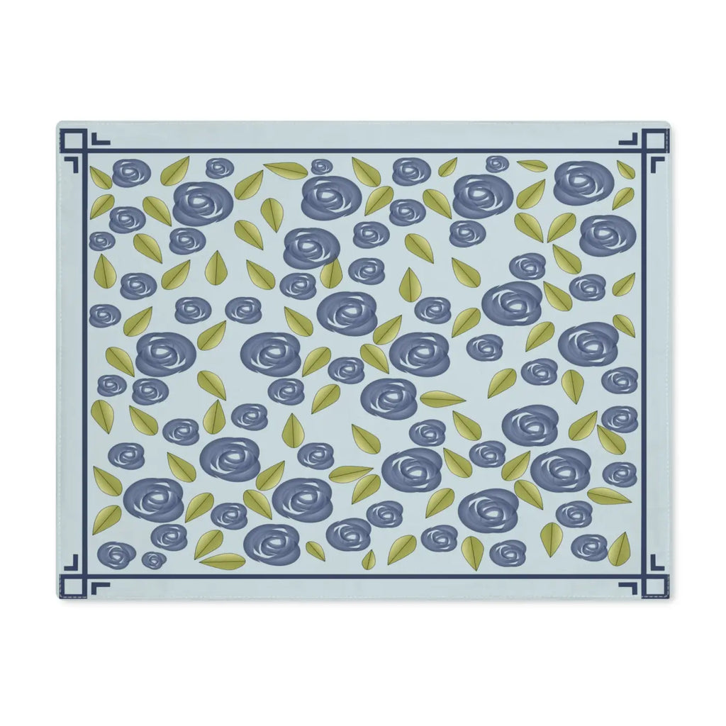 Blue Roses Cotton Placemat – Eco-friendly Gift - Dipaliz