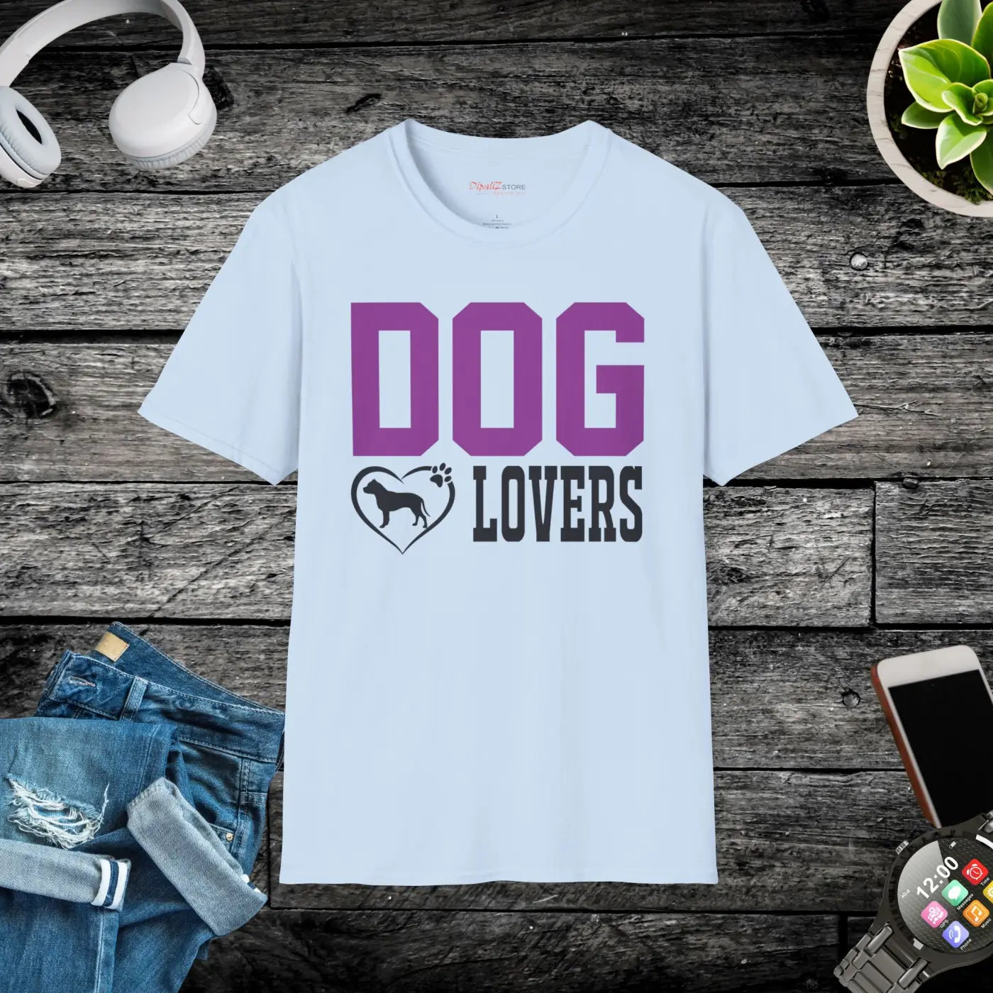 Dog Lovers T-shirt – Eco-friendly Cotton - Dipaliz