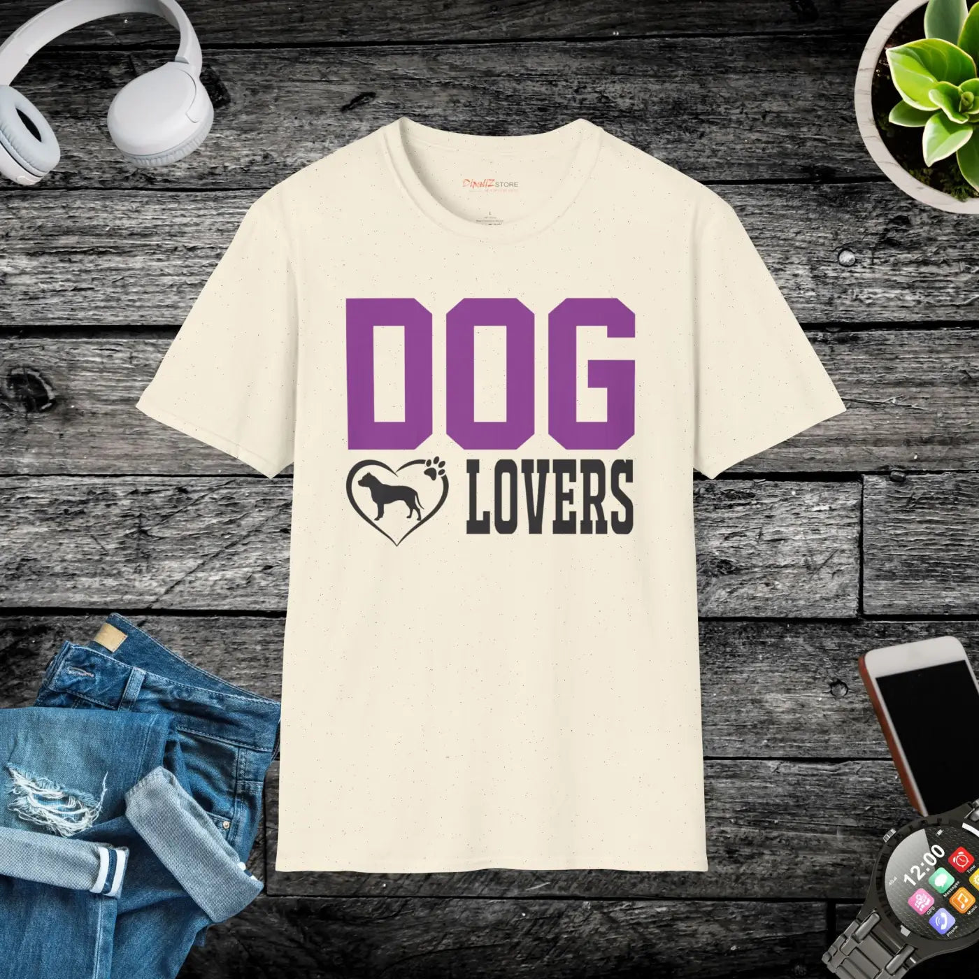 Dog Lovers T-shirt – Eco-friendly Cotton - Dipaliz