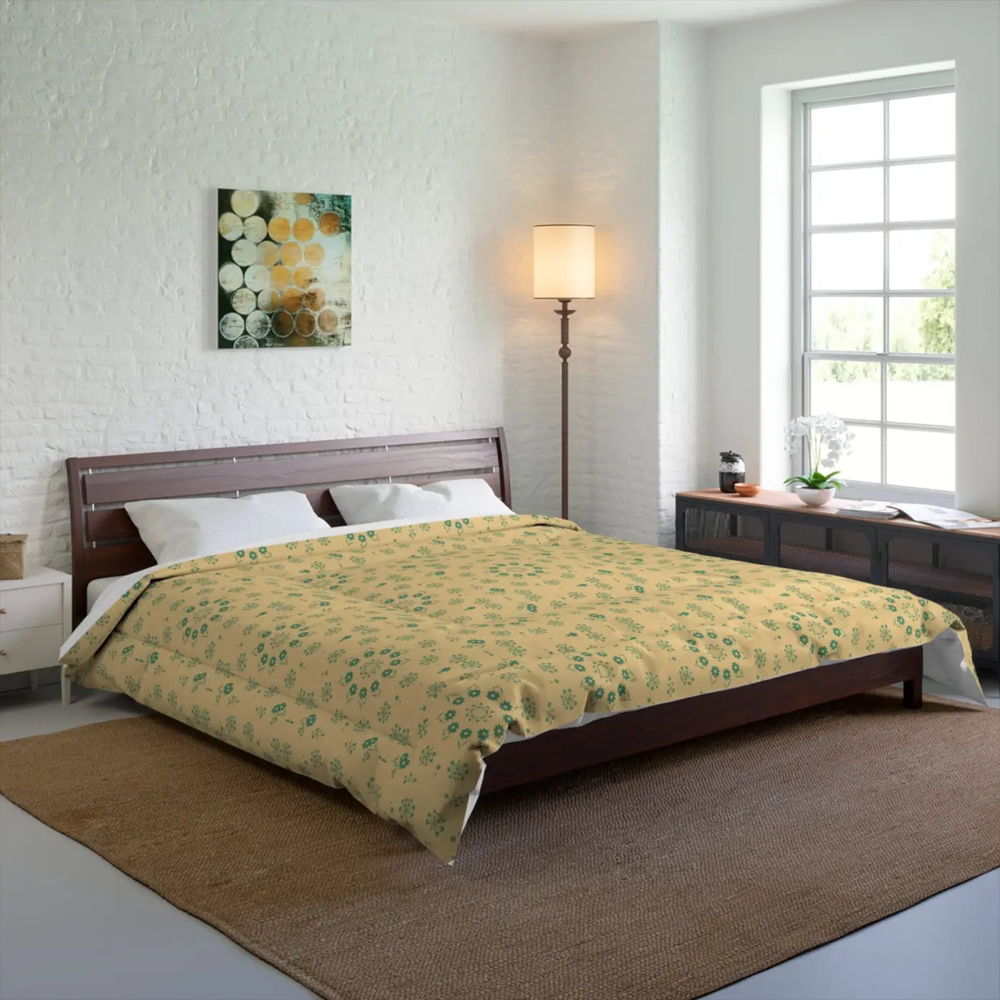Floral Print Comforter – Eco-friendly Polyester - Dipaliz