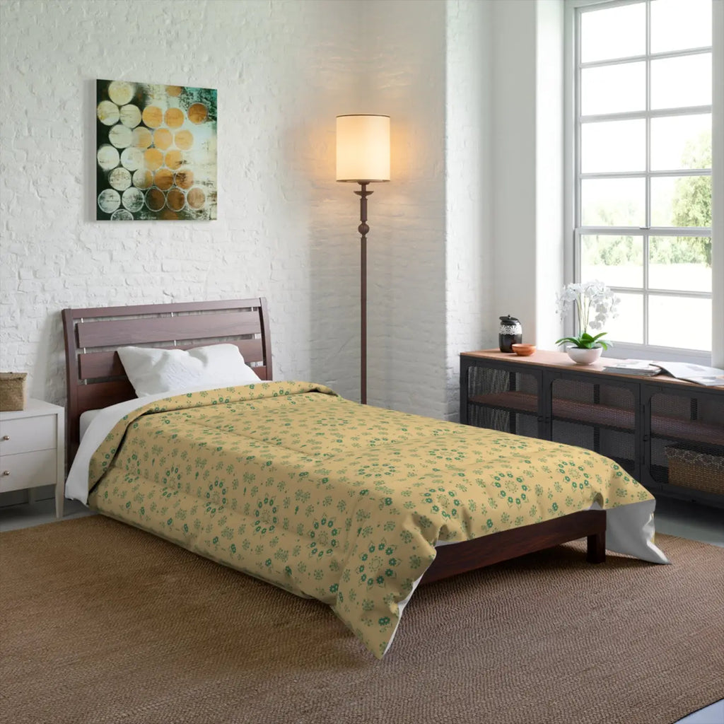 Floral Print Comforter – Eco-friendly Polyester - Dipaliz