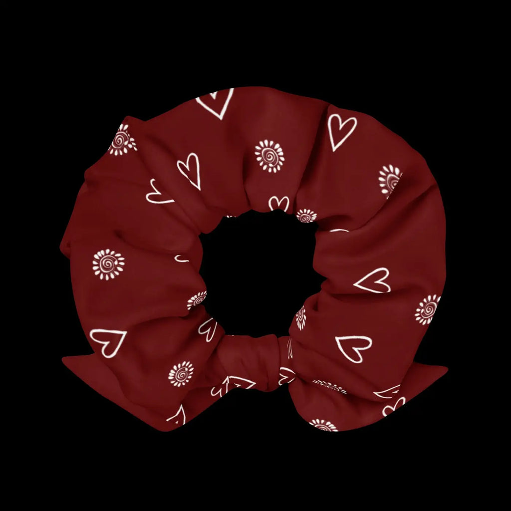 Maroon Recycled Scrunchie – Eco Friendly Tie - Dipaliz
