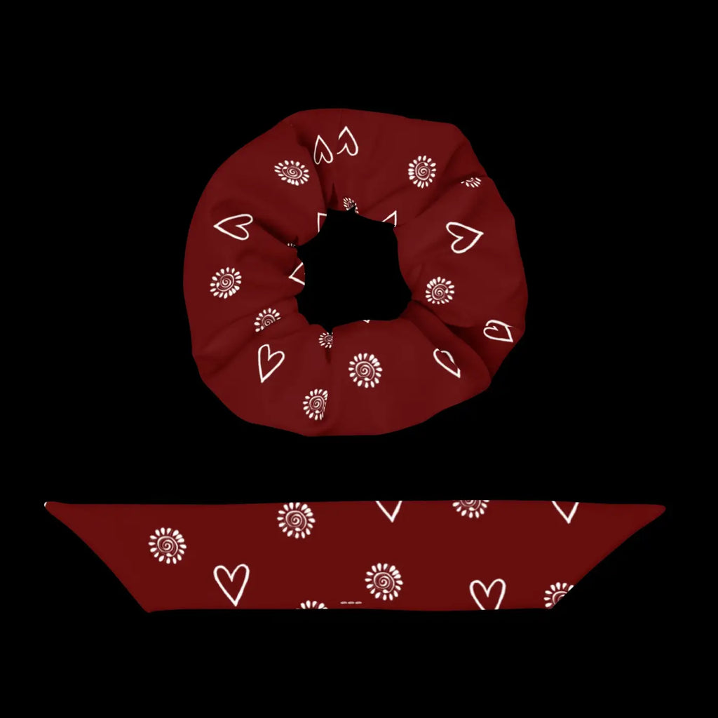 Maroon Recycled Scrunchie – Eco Friendly Tie - Dipaliz