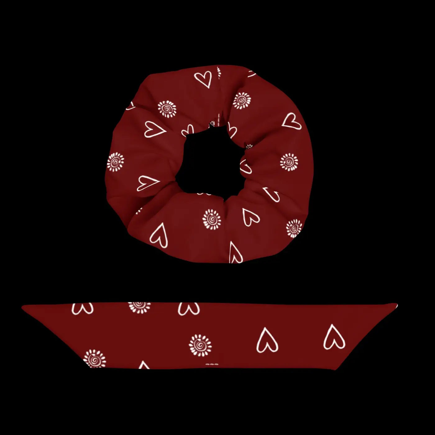 Maroon Recycled Scrunchie – Eco Friendly Tie - Dipaliz