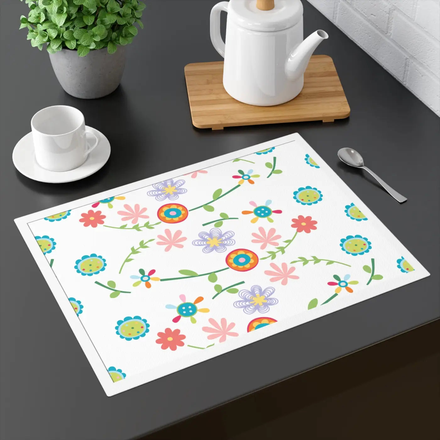 Vibrant Flowers Placemat – Eco-friendly Gift - Dipaliz