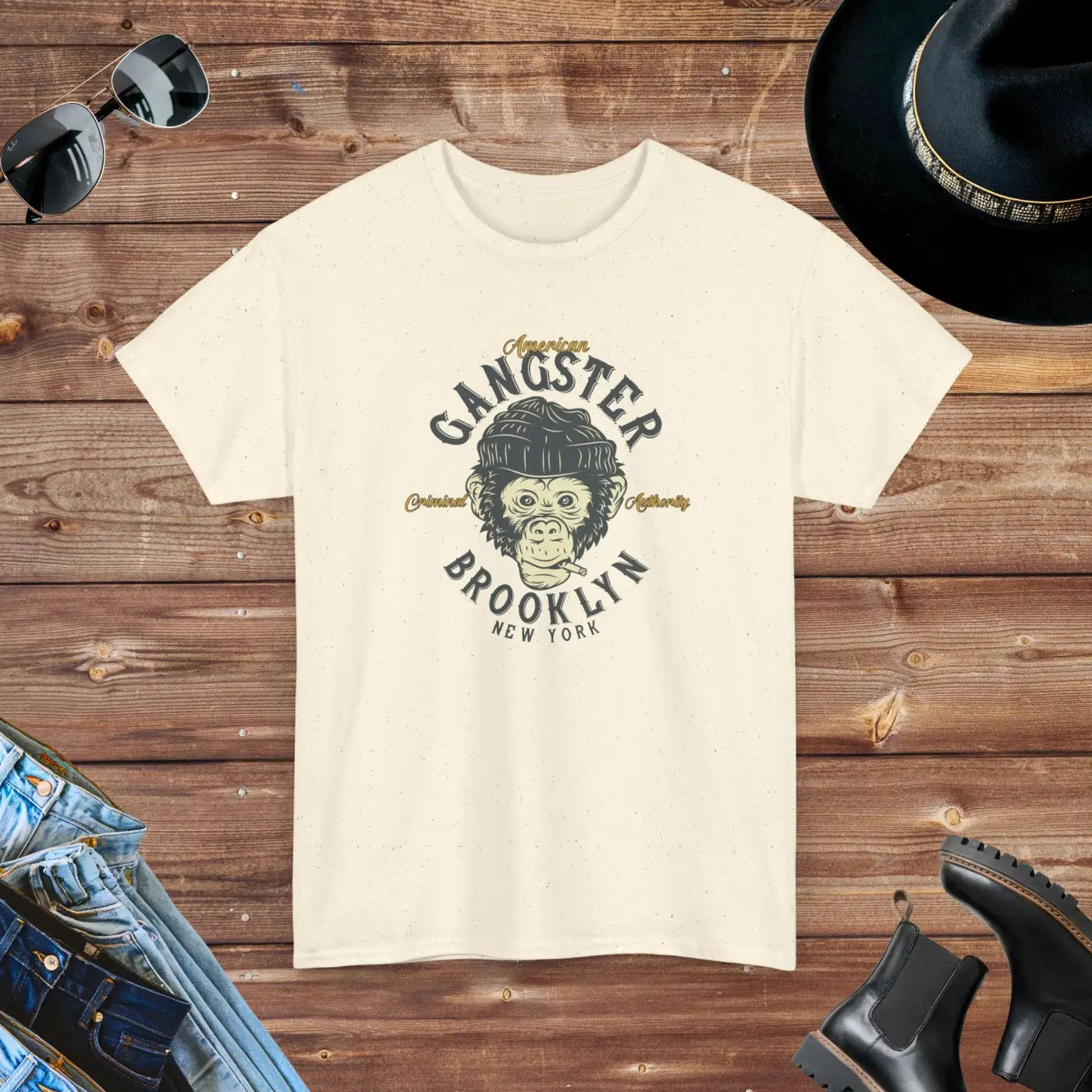 Gangster Brooklyn T-shirt – Eco-friendly Cotton - Dipaliz