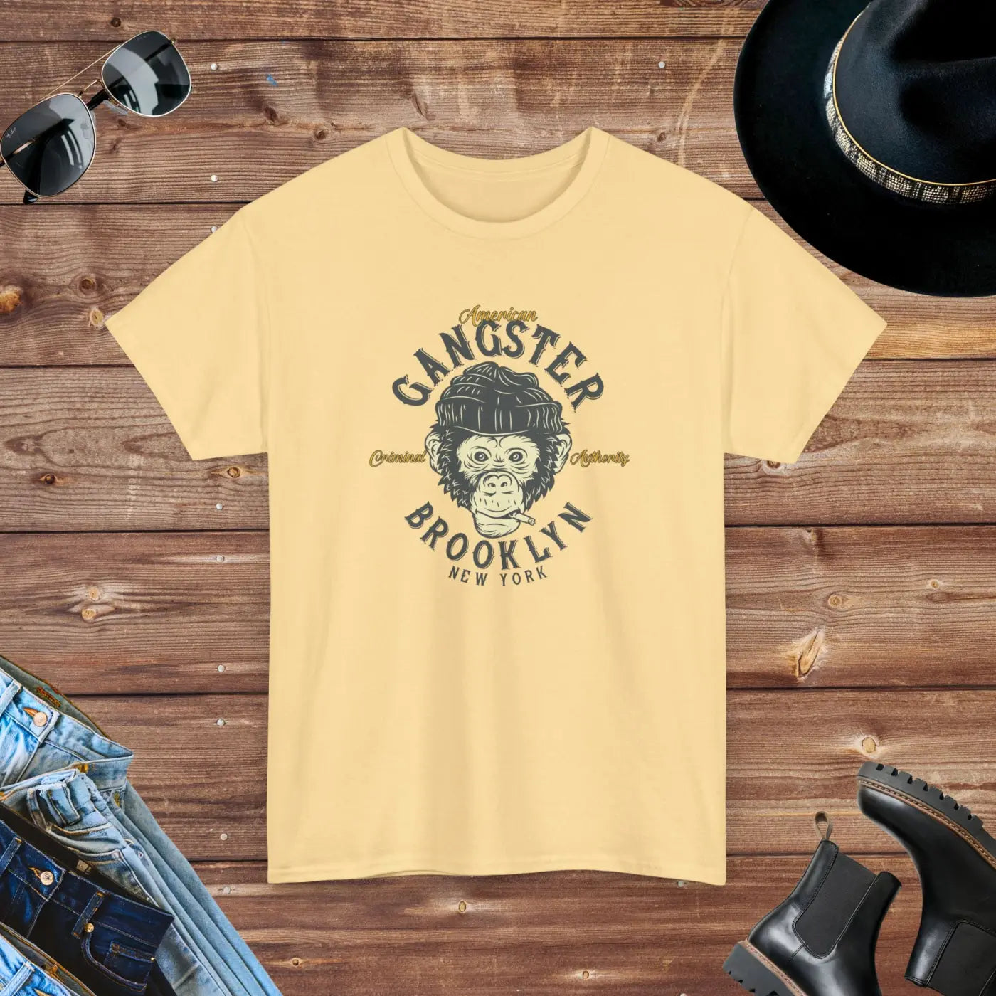 Gangster Brooklyn T-shirt – Eco-friendly Cotton - Dipaliz