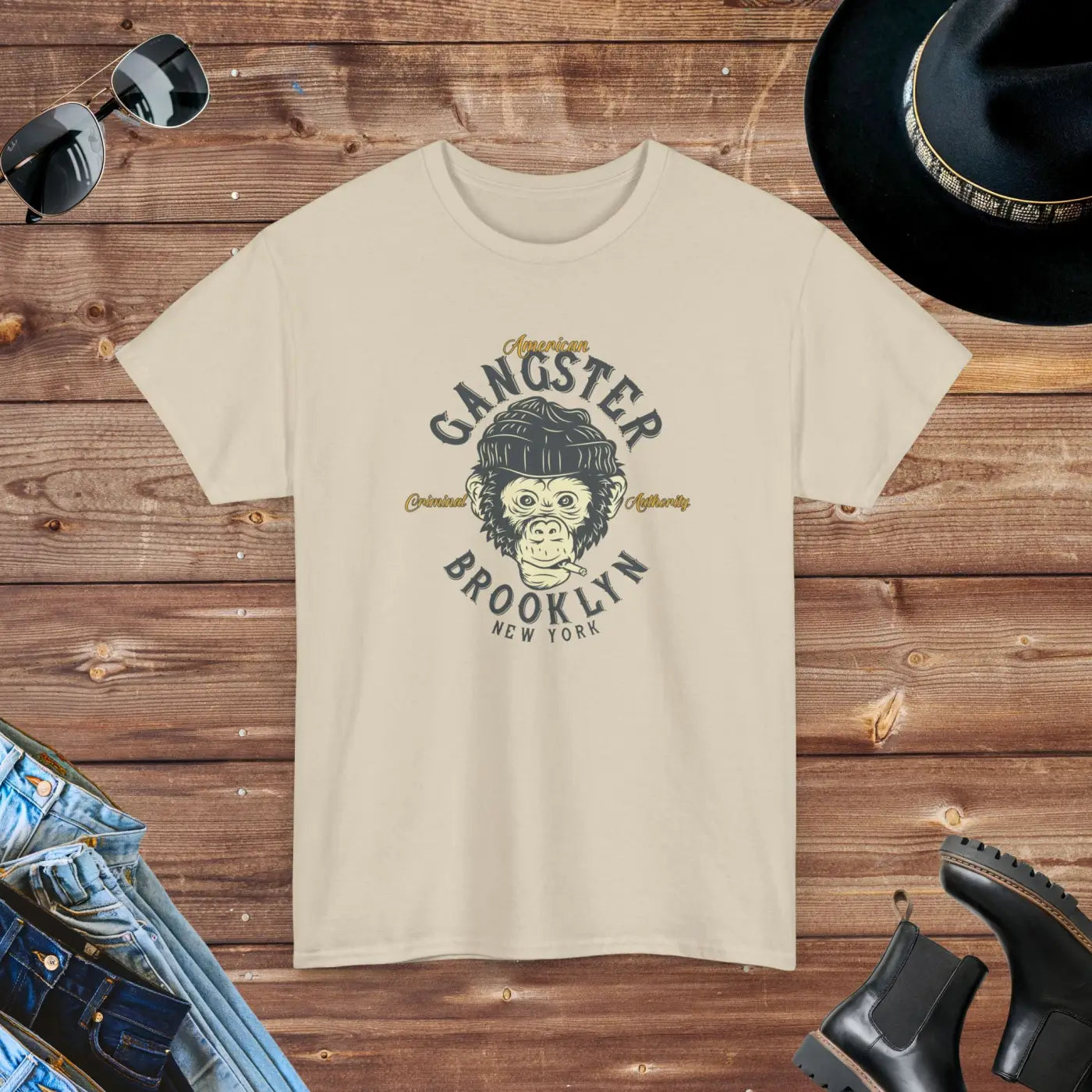 Gangster Brooklyn T-shirt – Eco-friendly Cotton - Dipaliz
