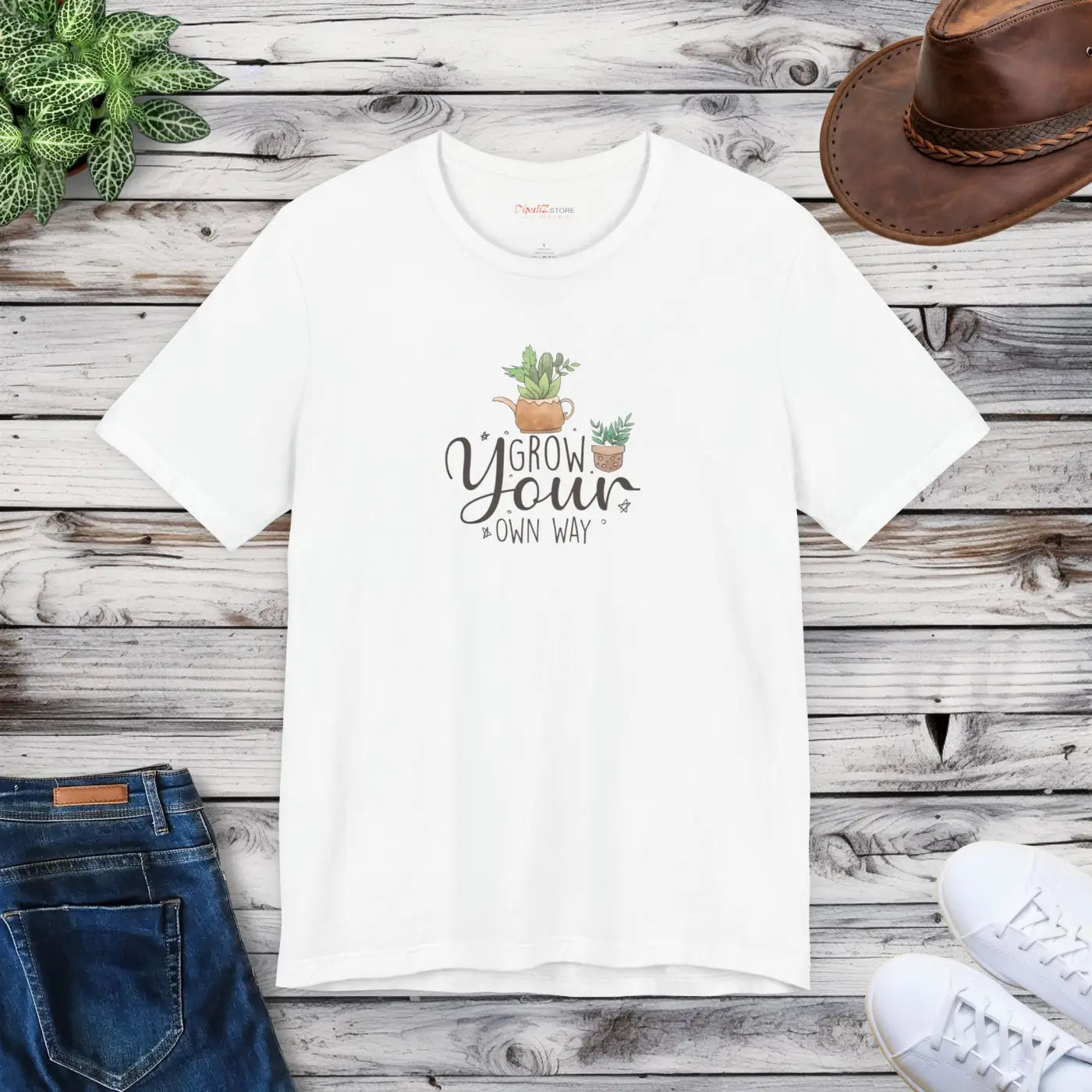 Grow your Own Way T-shirt – Eco-friendly Cotton - Dipaliz