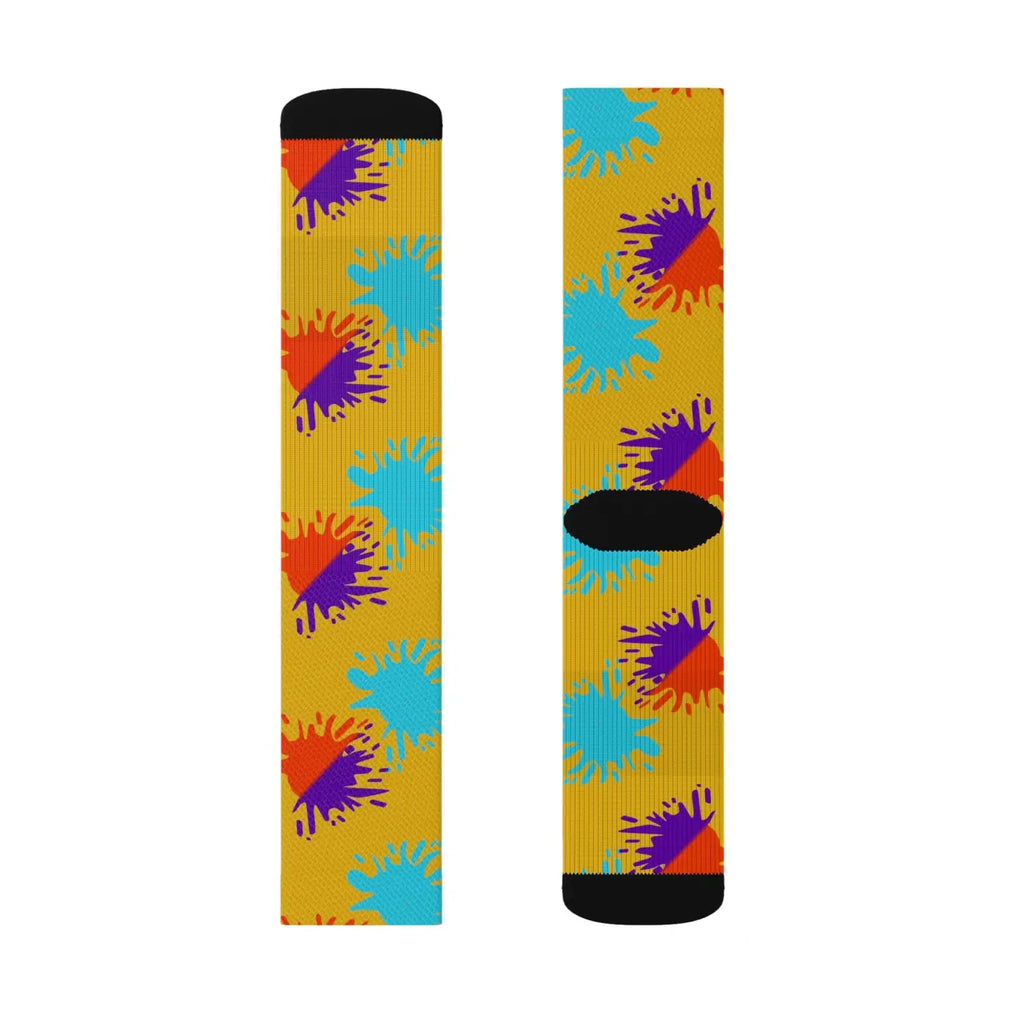 Paint Splats Sublimation Socks – Eco-friendly - Dipaliz