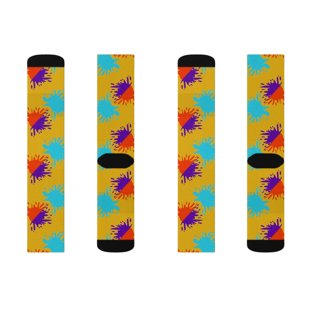 Paint Splats Sublimation Socks – Eco-friendly - Dipaliz