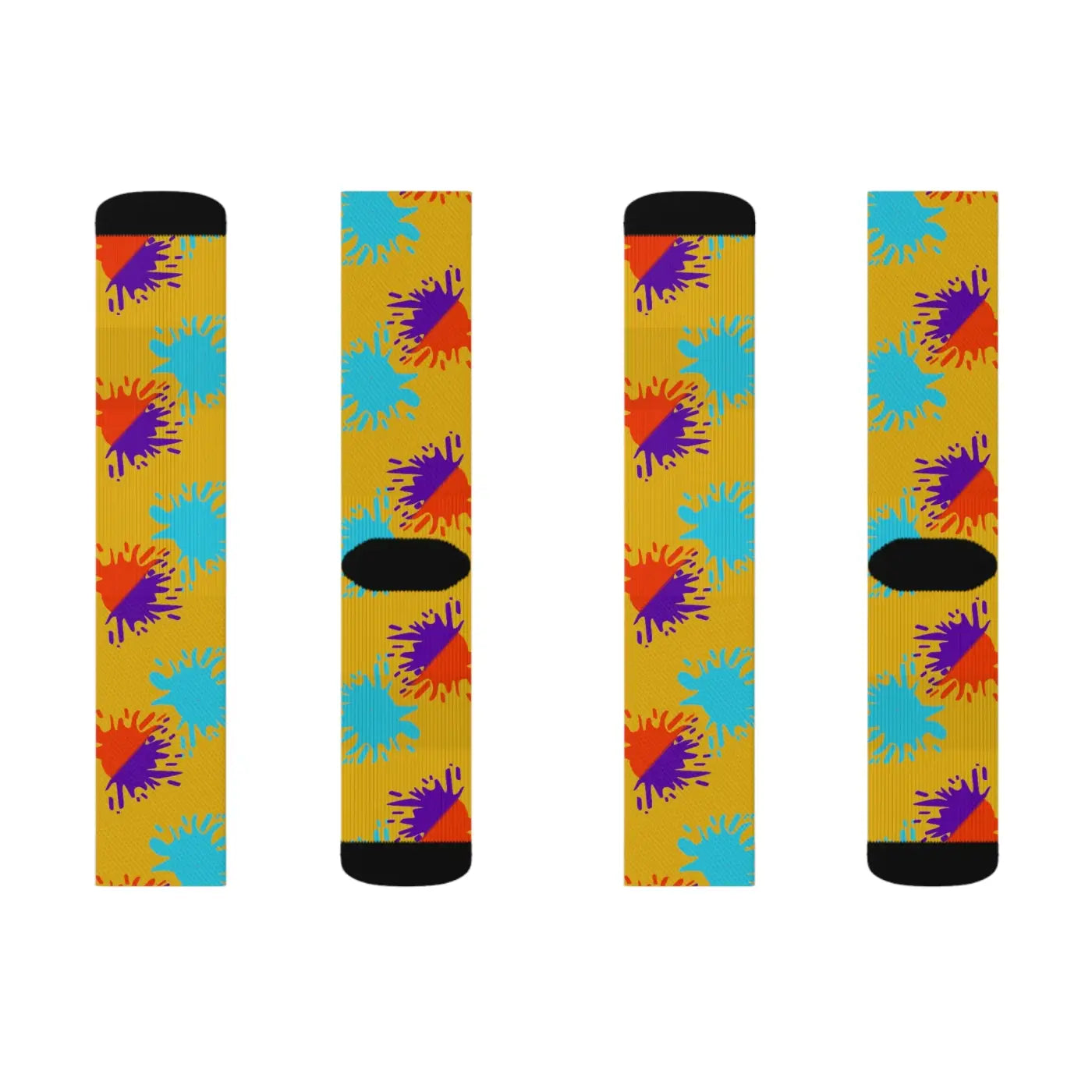 Paint Splats Sublimation Socks – Eco-friendly - Dipaliz