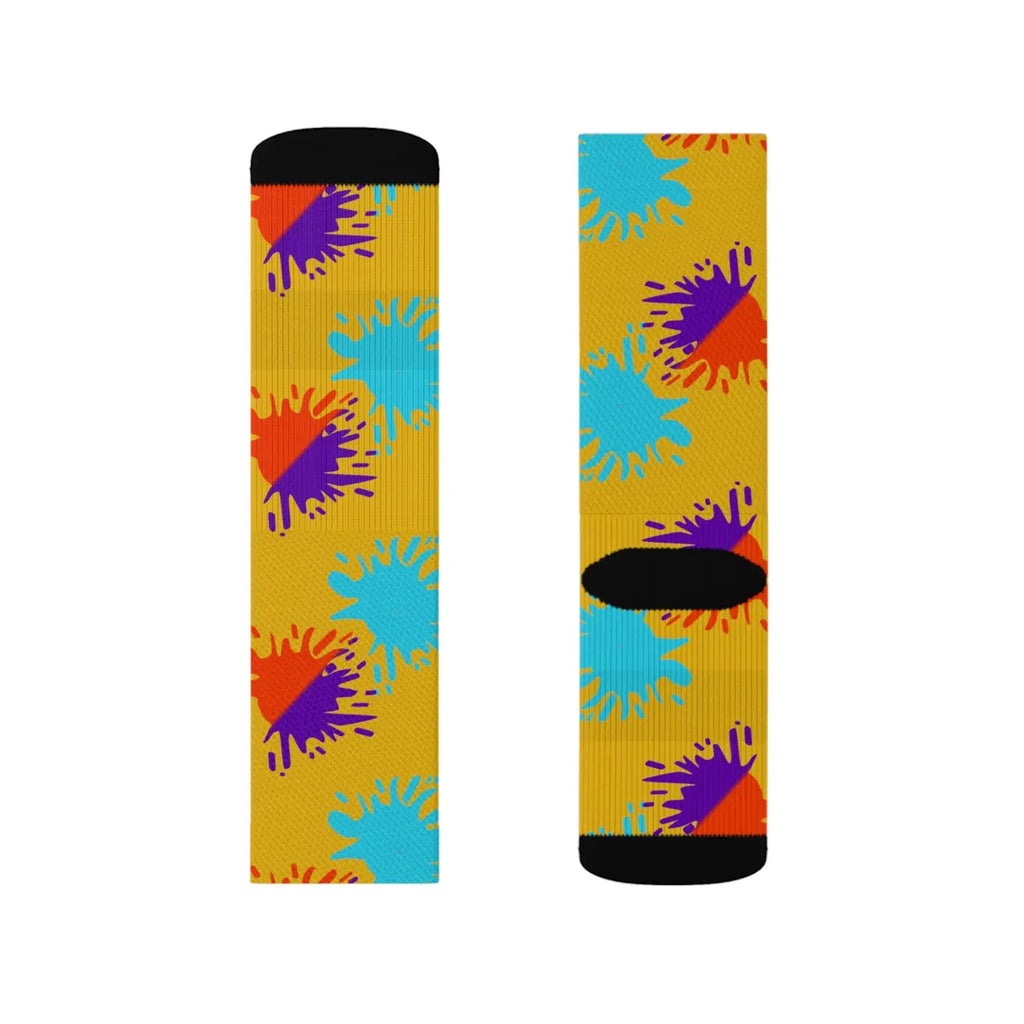 Paint Splats Sublimation Socks – Eco-friendly - Dipaliz