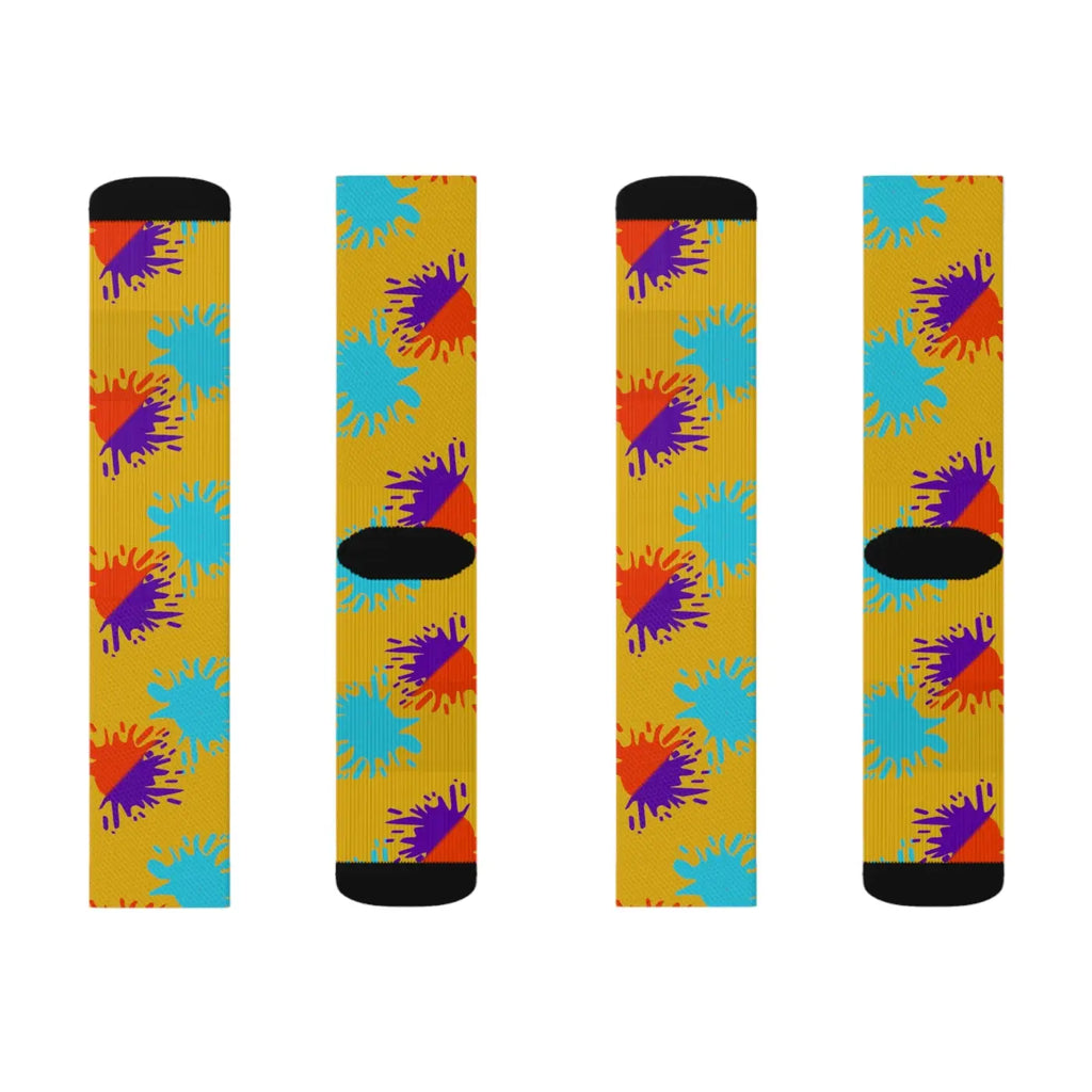 Paint Splats Sublimation Socks – Eco-friendly - Dipaliz