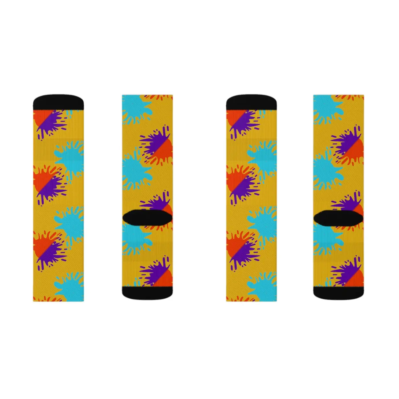 Paint Splats Sublimation Socks – Eco-friendly - Dipaliz