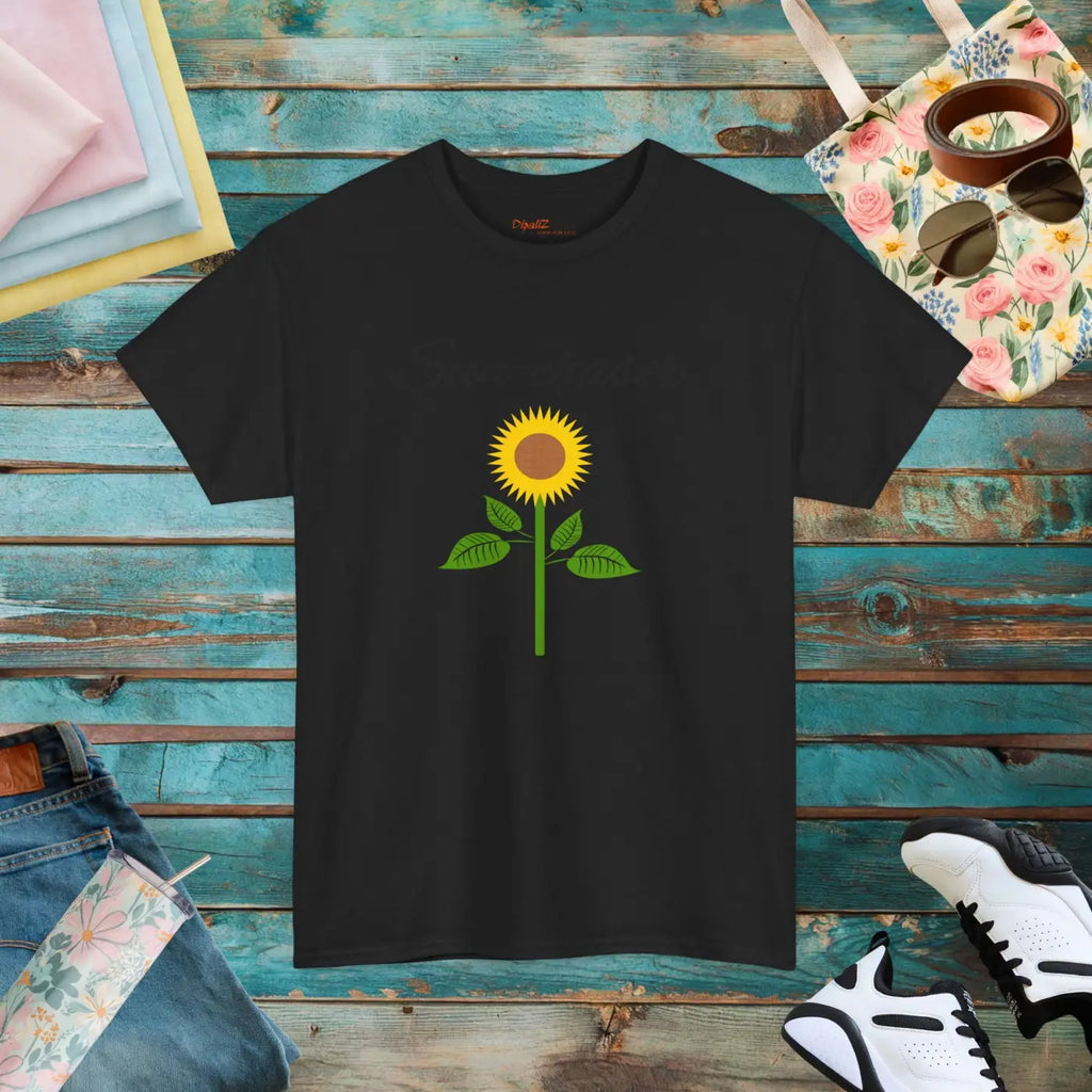 Sunflower T-shirt – Eco-friendly Cotton Gift - Dipaliz