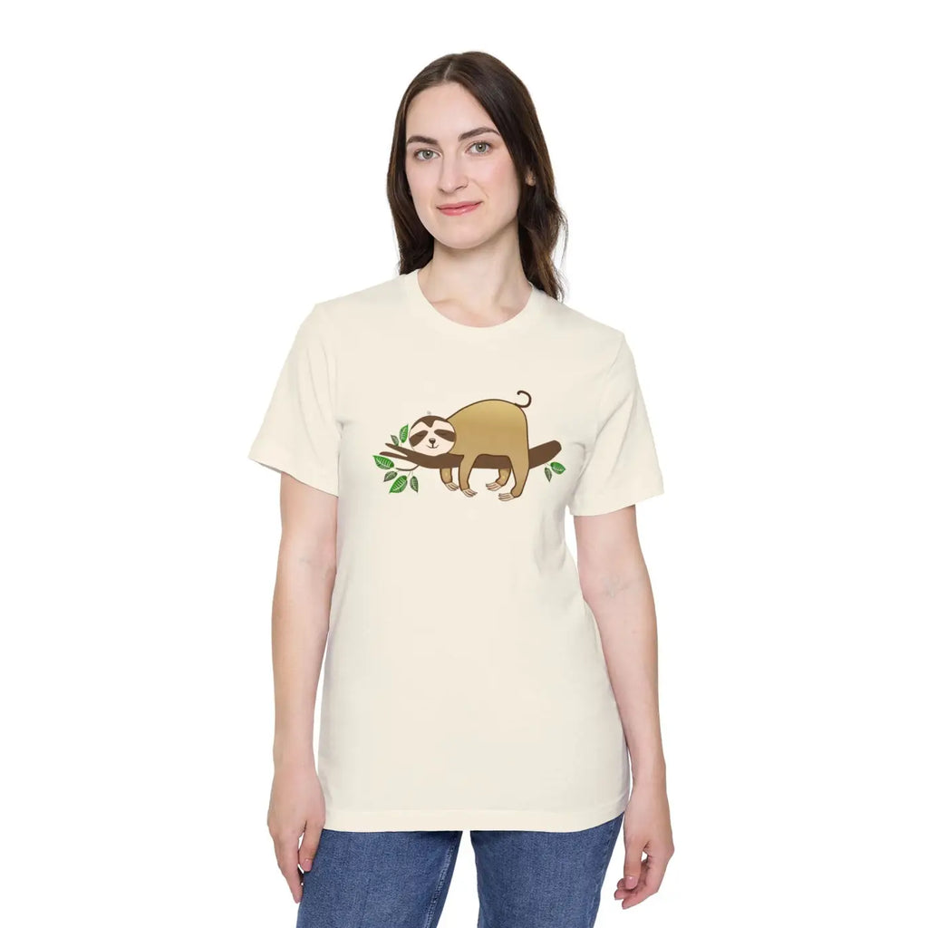 Unisex Deluxe Sloth t Shirt – Eco-friendly - Dipaliz