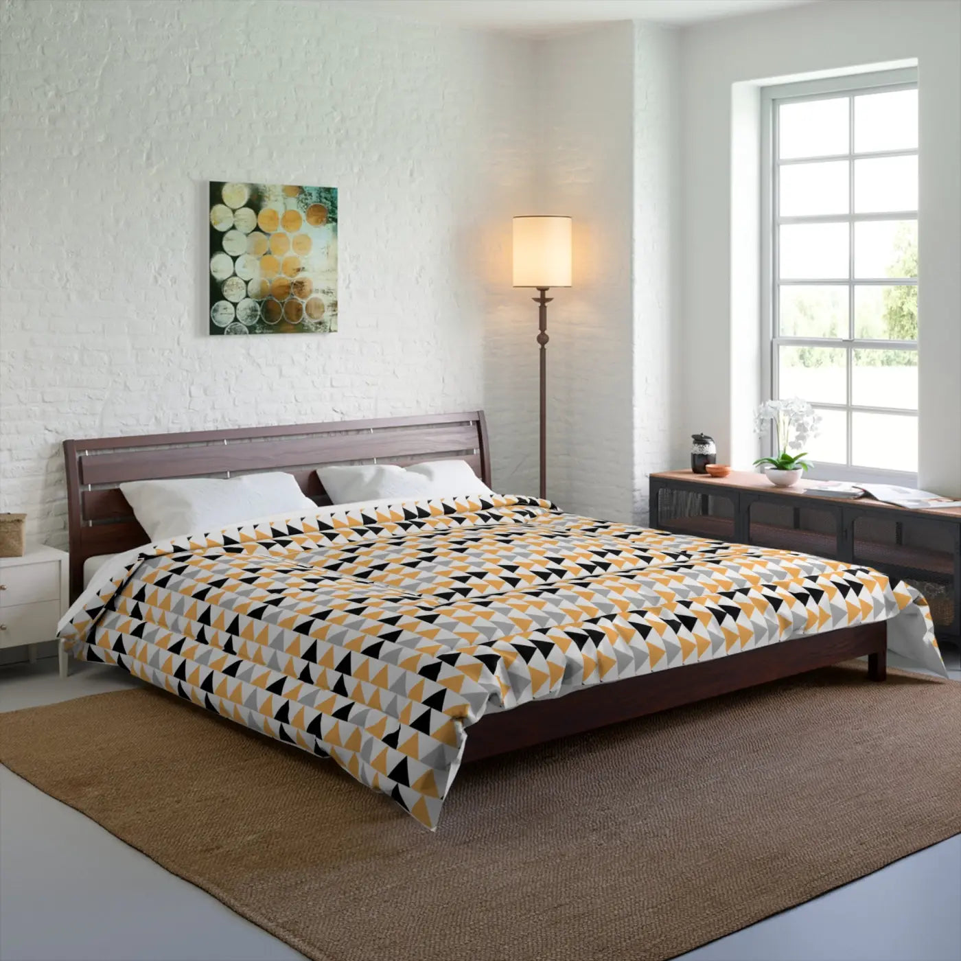 Black Triangles Comforter – Eco-friendly Gift - Dipaliz