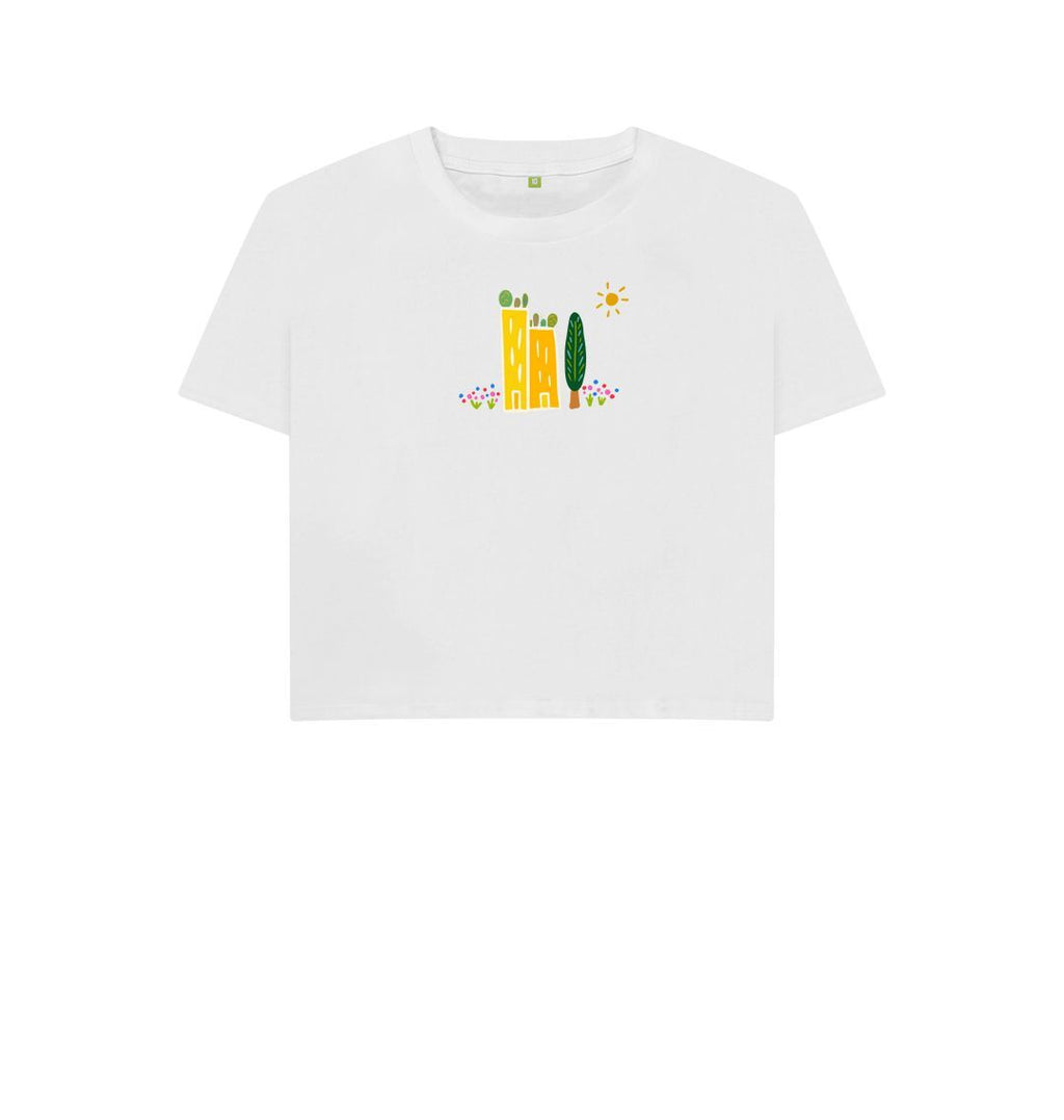Green Cities Crop Top Boxy T-Shirt