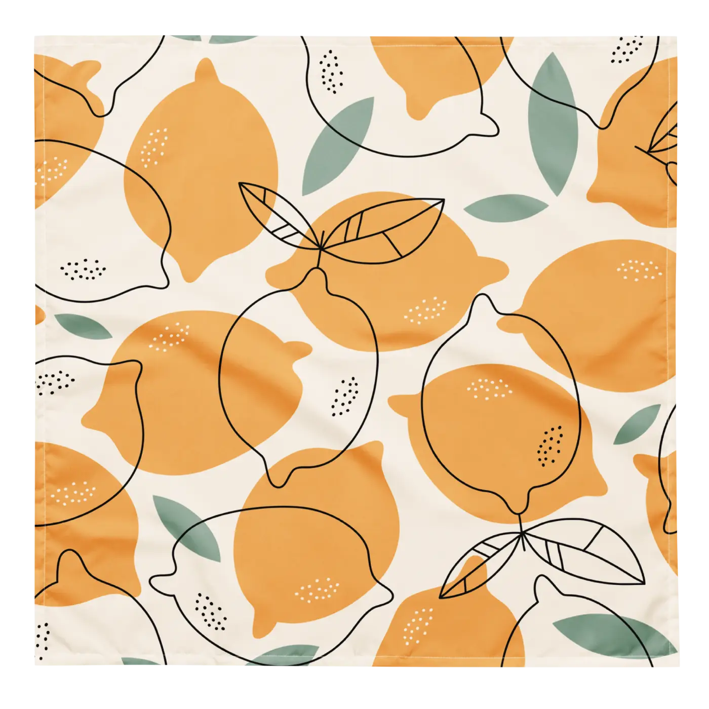 Lemon Print Bandana – Eco Friendly Fabric - Dipaliz