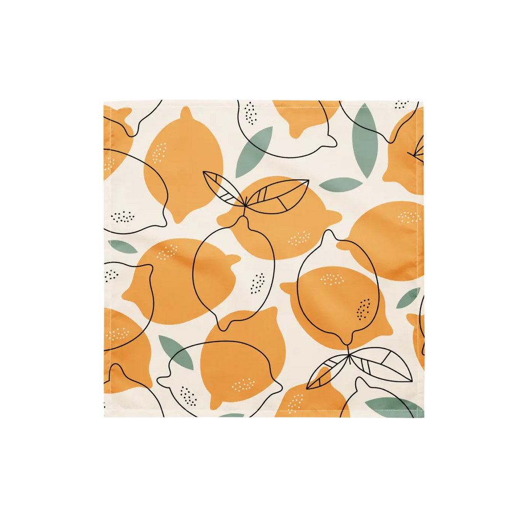 Lemon Print Bandana – Eco Friendly Fabric - Dipaliz