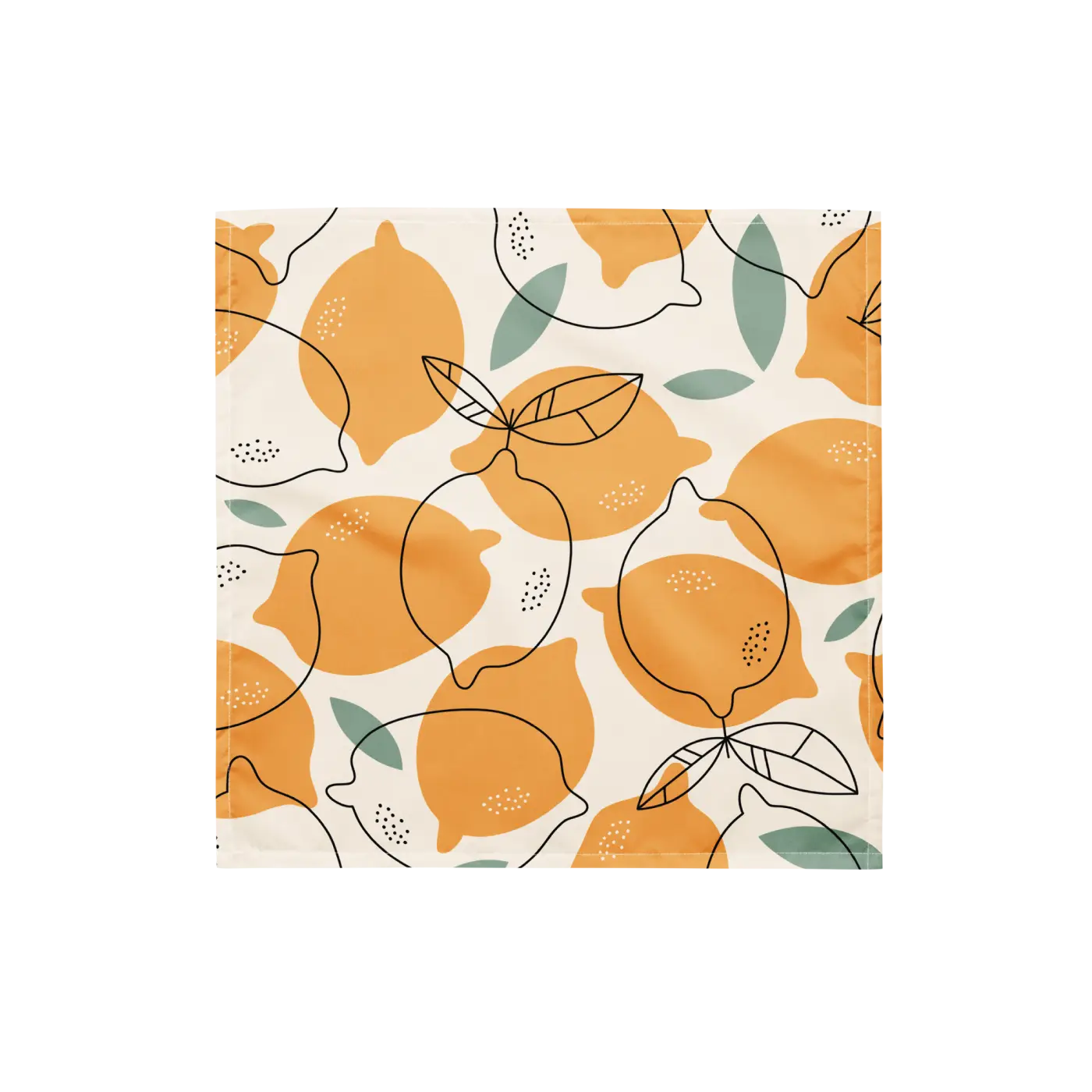 Lemon Print Bandana – Eco Friendly Fabric - Dipaliz
