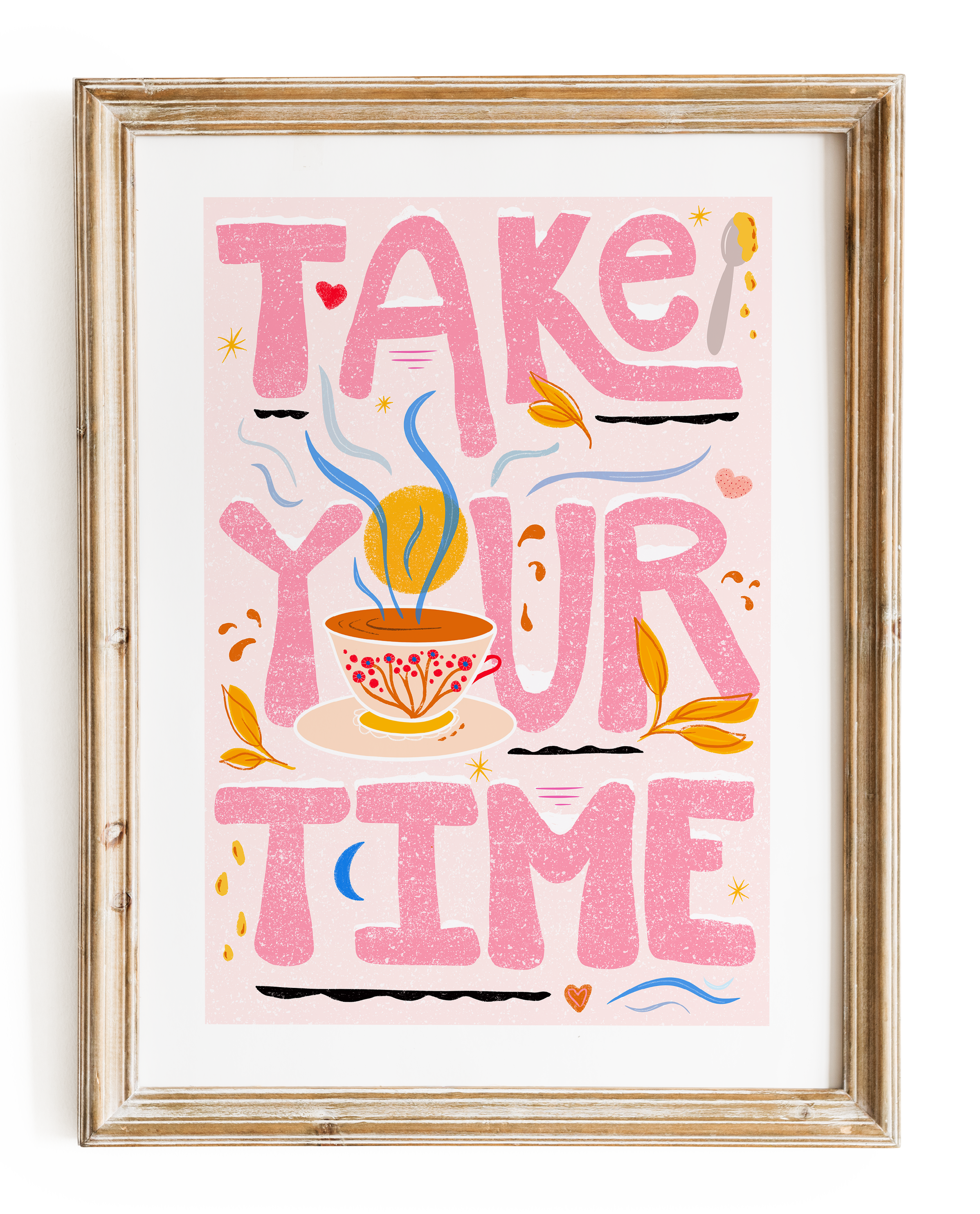 "Take Your Time" Meditative Eco-Art Print 12x18"