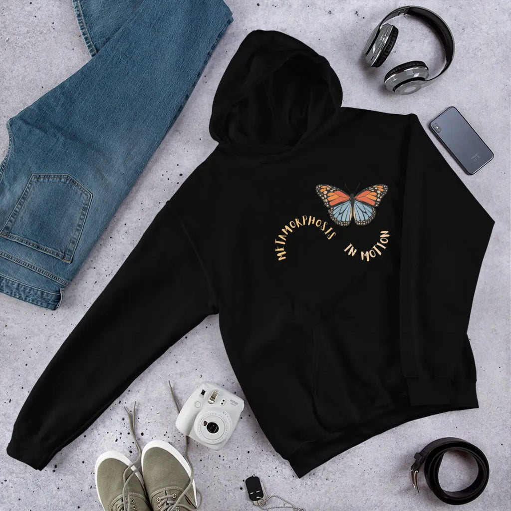 Butterfly Unisex Hoodie – Eco Friendly Cotton - Dipaliz