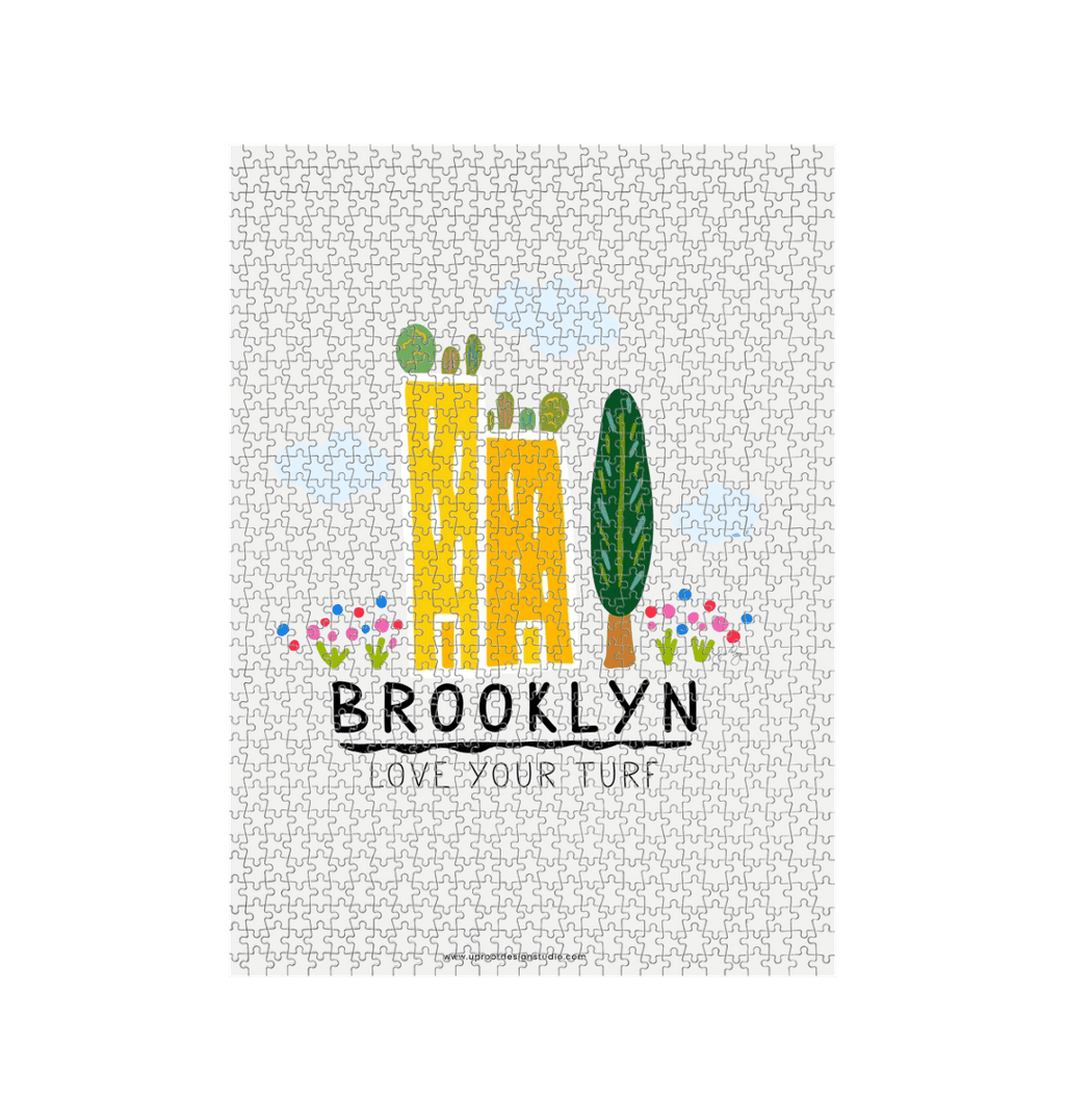 "Brooklyn - Love Your Turf" Green Cities Recycled Vertical Puzzle (1000 Pieces)