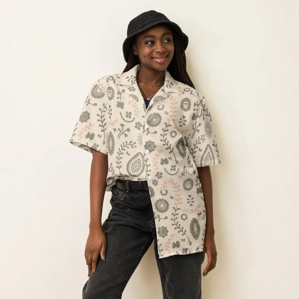 Nature Pattern Button Shirt – Eco Friendly - Dipaliz