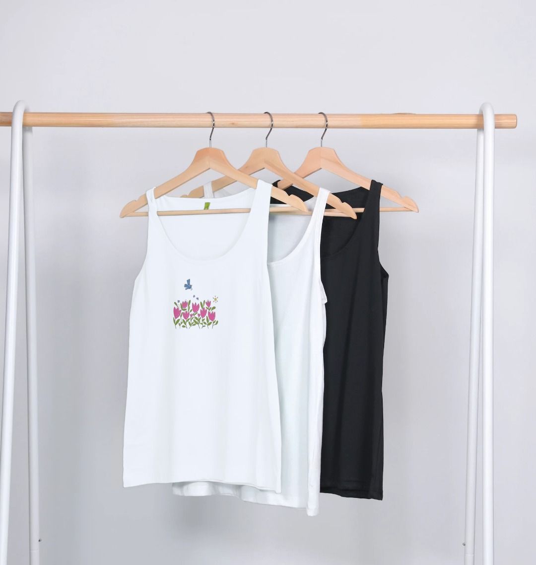 "Blooming Spirit" Breezy Tulip Scoop Tank T-Shirt (Adult)