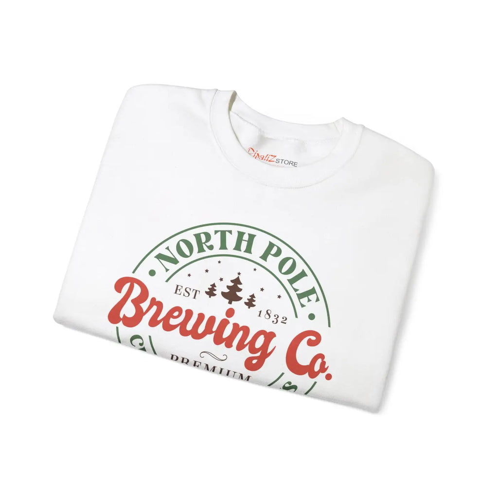 North Pole Brewing Christmas Sweatshirt – Eco-friendly - Dipaliz