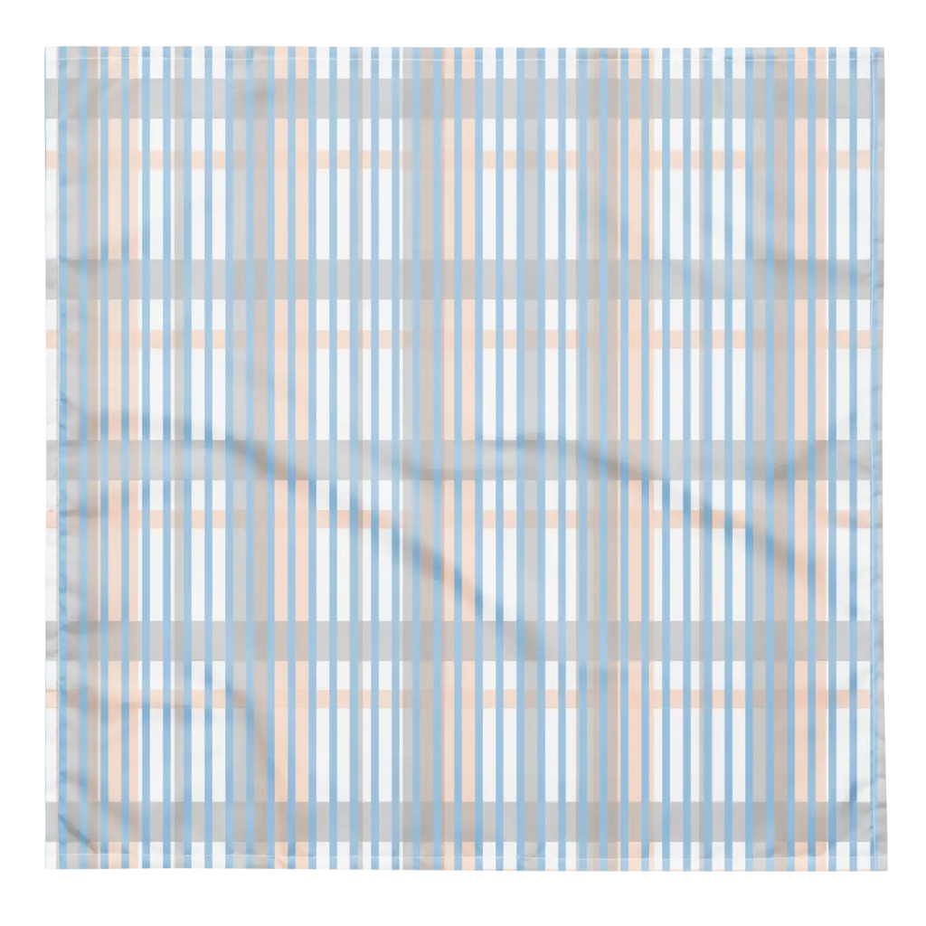 Bold Print Bandana – Eco Friendly Blue Stripes - Dipaliz