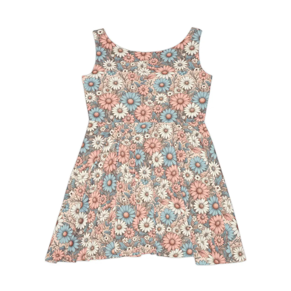 Pastel Floral Skater Dress – Eco Friendly – Dipaliz