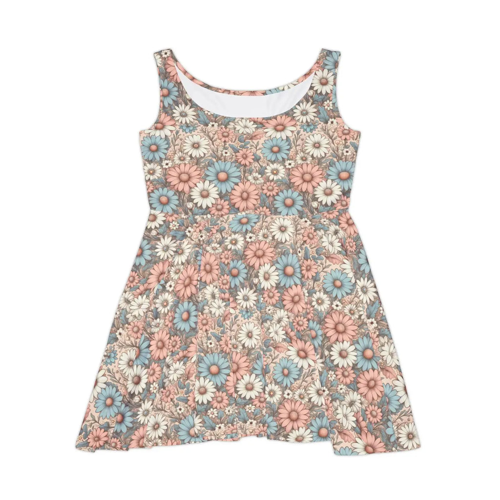 Pastel Floral Skater Dress – Eco Friendly – Dipaliz