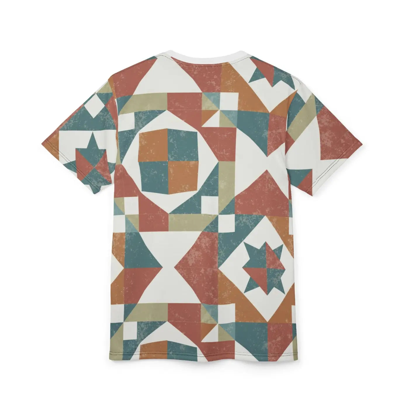 Pastel Geometric Pattern Tee – Eco-friendly - Dipaliz