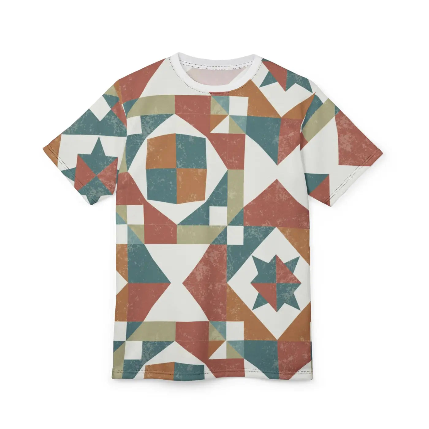 Pastel Geometric Pattern Tee – Eco-friendly - Dipaliz
