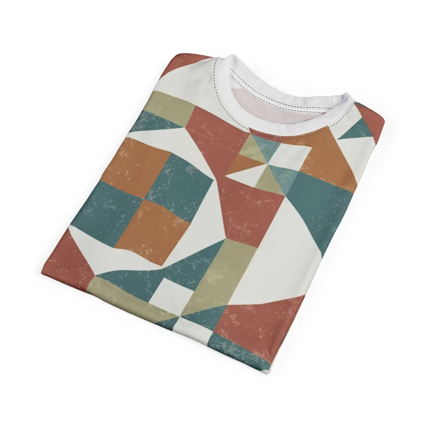 Pastel Geometric Pattern Tee – Eco-friendly - Dipaliz