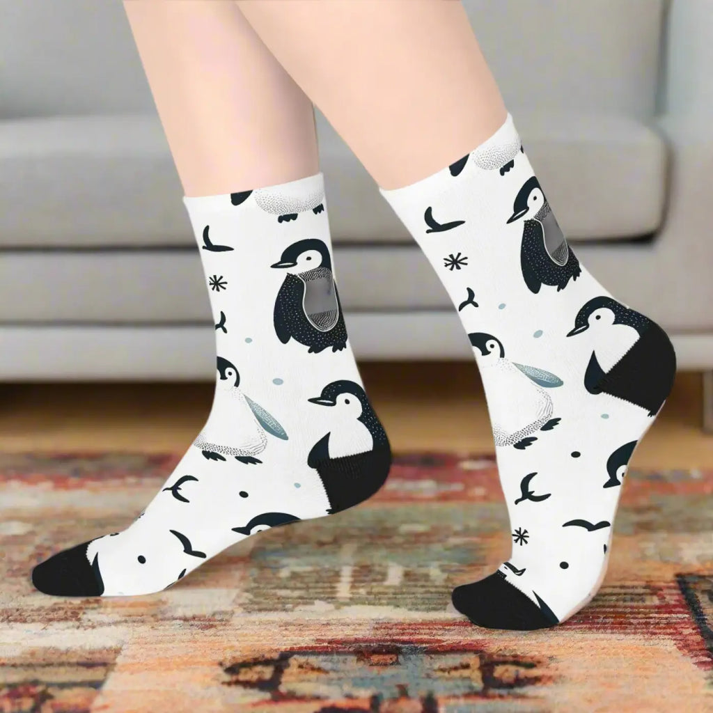 Vibrant Penguin Socks – Eco-friendly Gift - Dipaliz