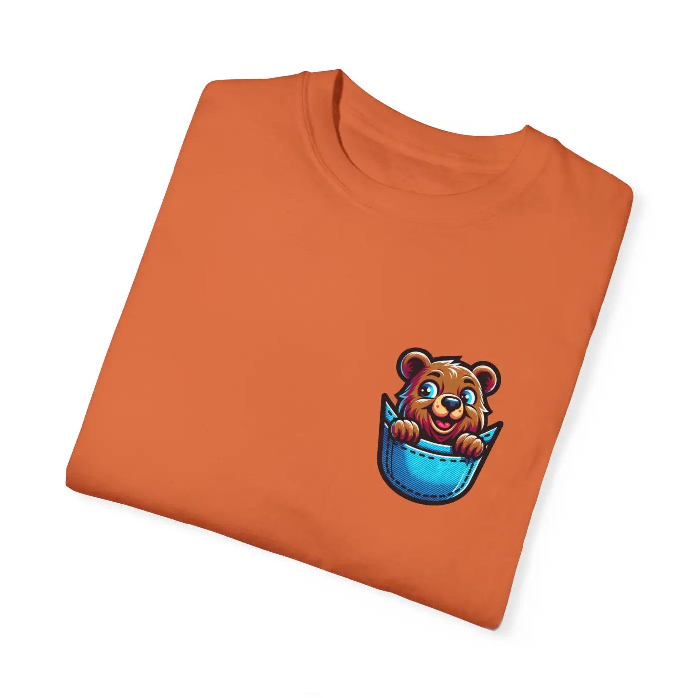 Bear in a Pocket Tee – Eco-friendly Cotton Top - Dipaliz