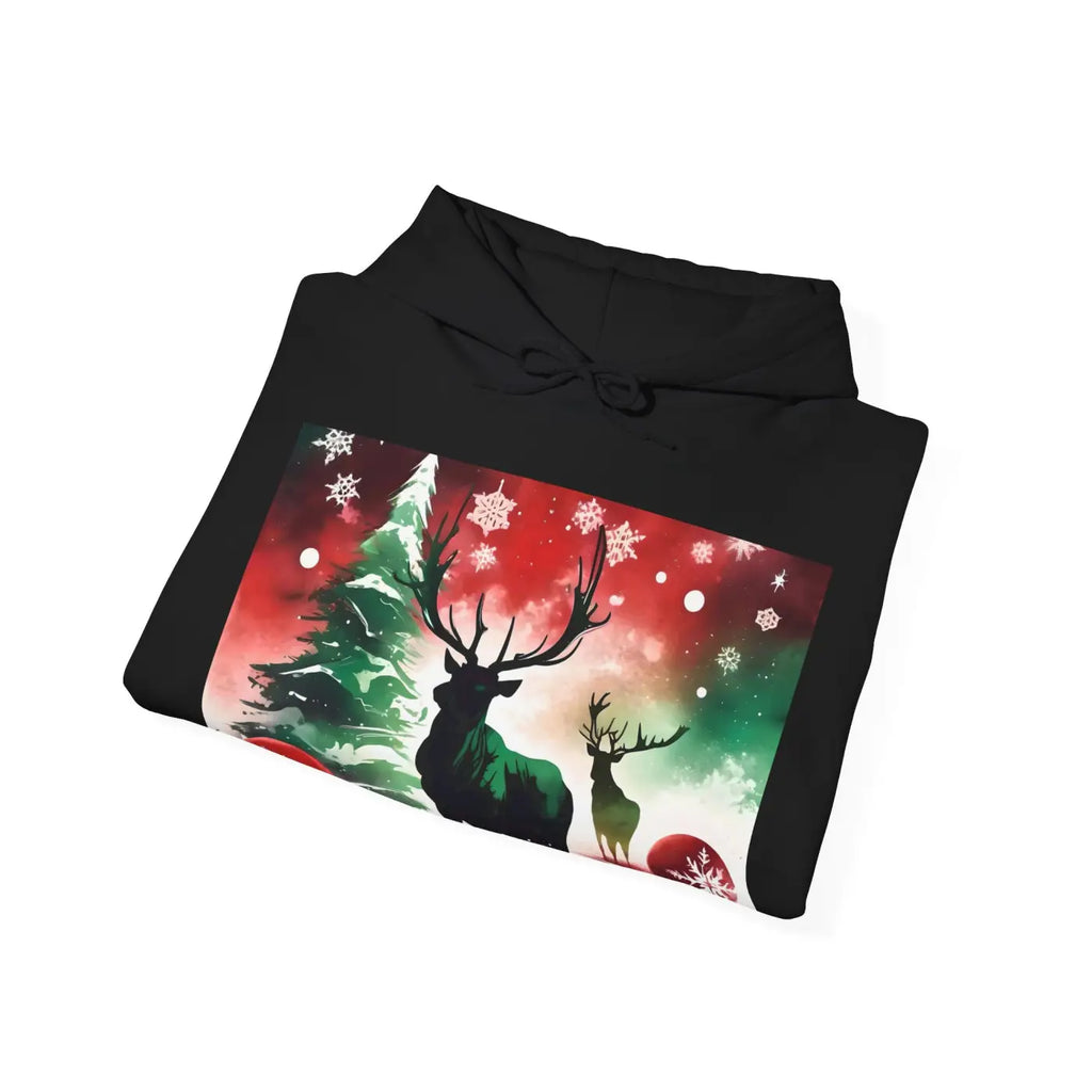 Rudolf Reindeer Hooded Sweatshirt – Eco-friendly - Dipaliz